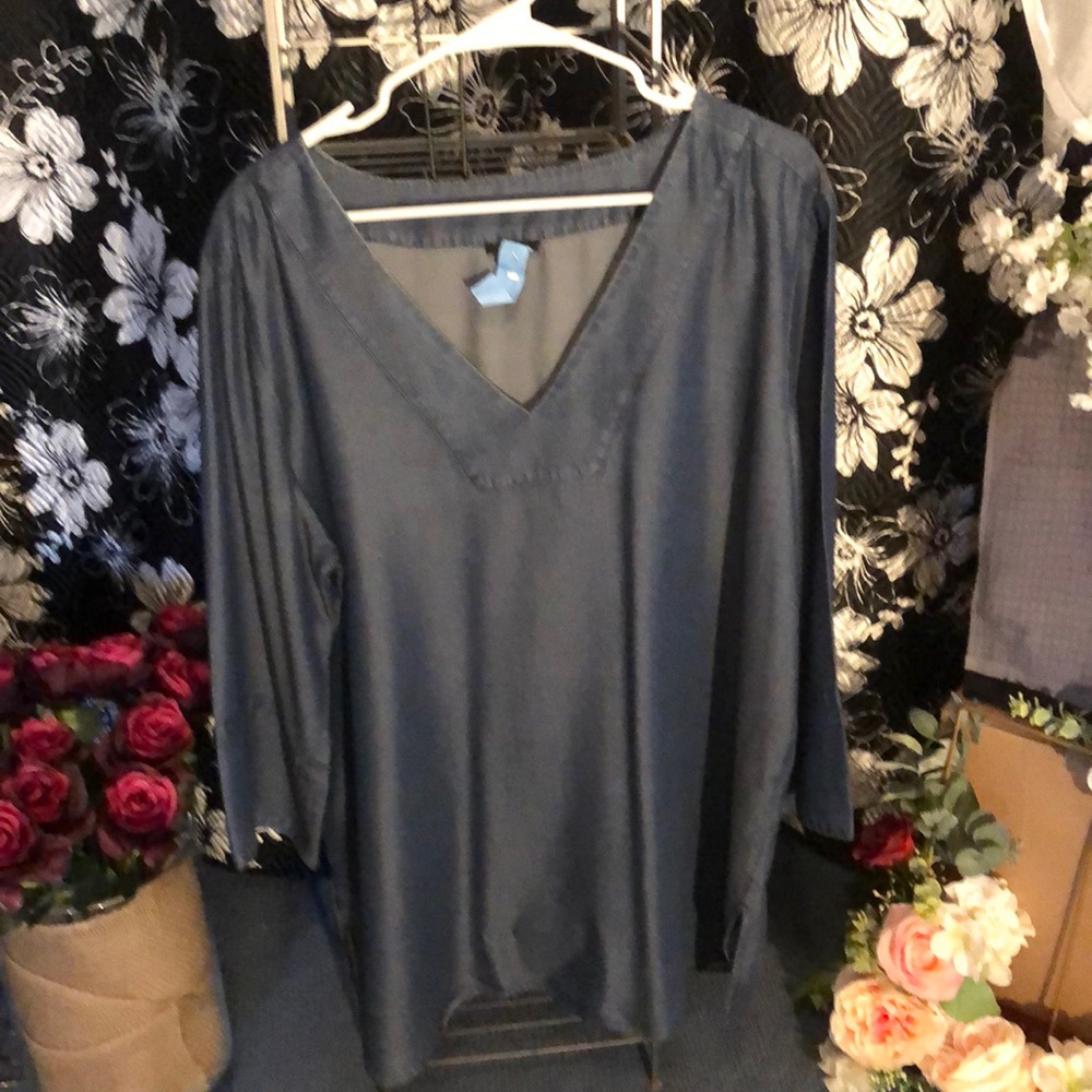 Ann Taylor Chambray tunic